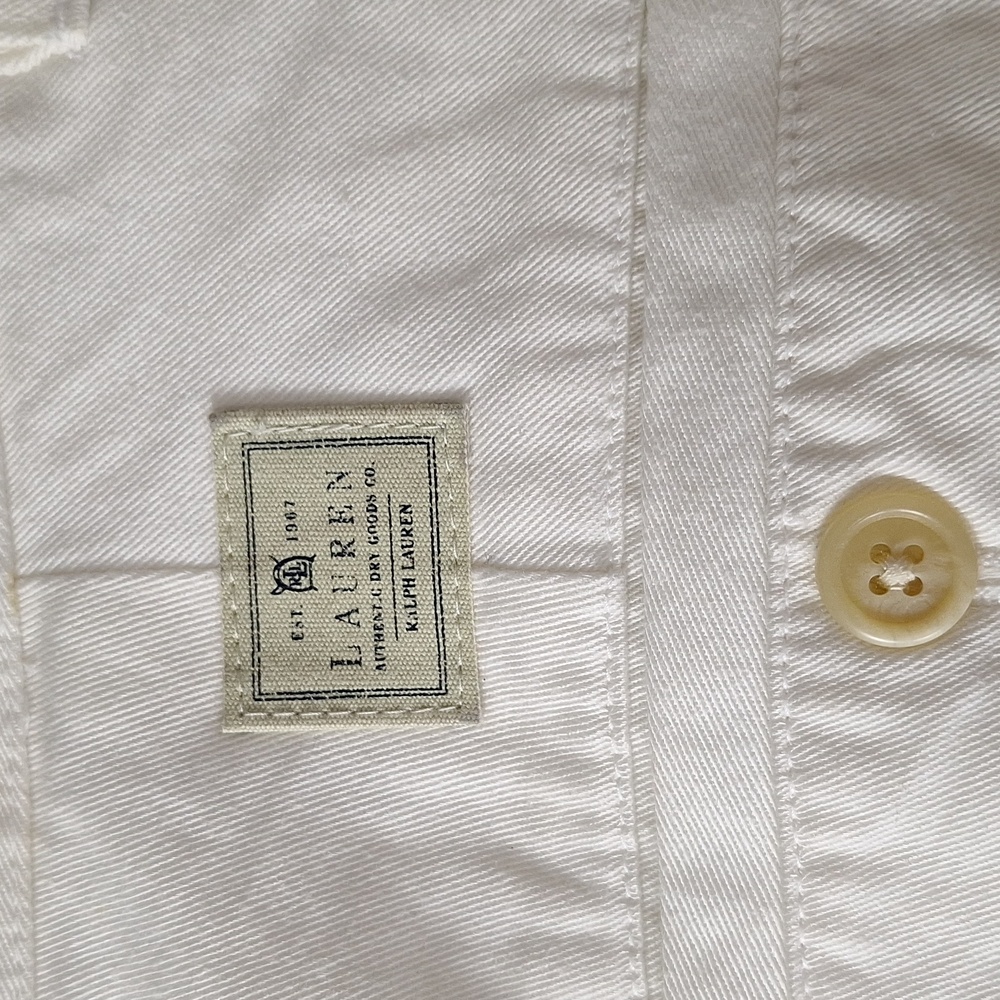Lauren Ralph Lauren "NEW" White Preppy Old Money High Rise Chino Shorts Size 10 - Picture 6 of 11